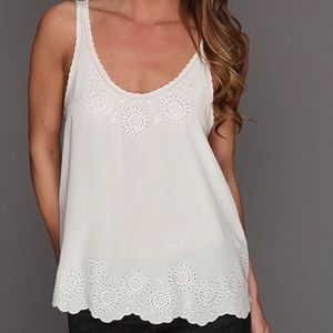 Joie ivory silk tank top